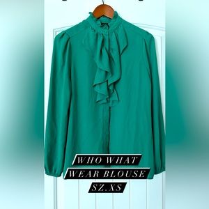 Emerald green Long sleeve blouse